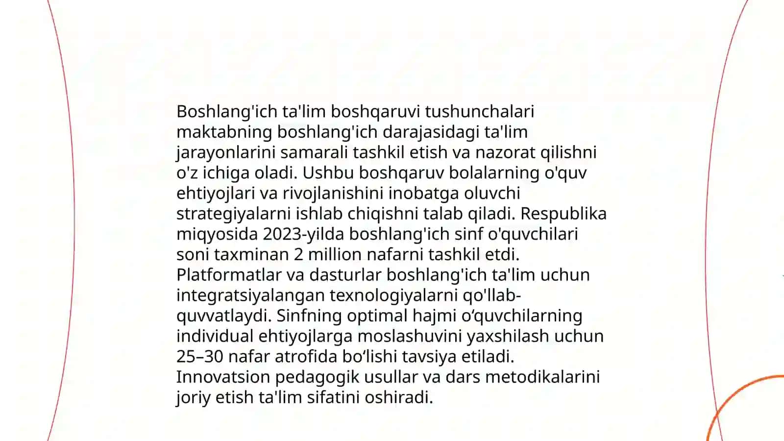 Boshlang'ich ta'lim boshqaruvi tushunchalari 3