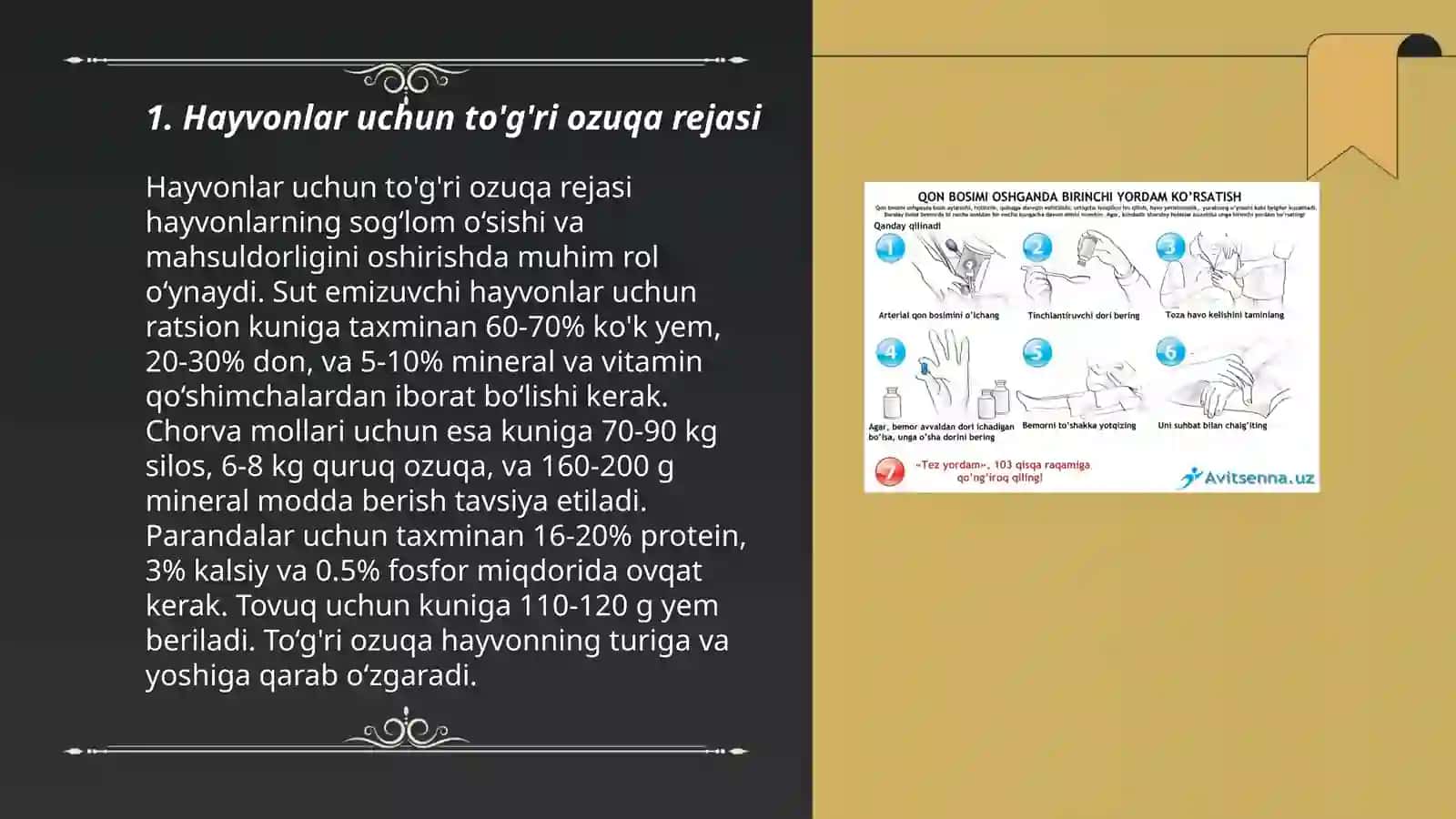 Hayvonlar uchun to'g'ri ozuqa rejasi 3