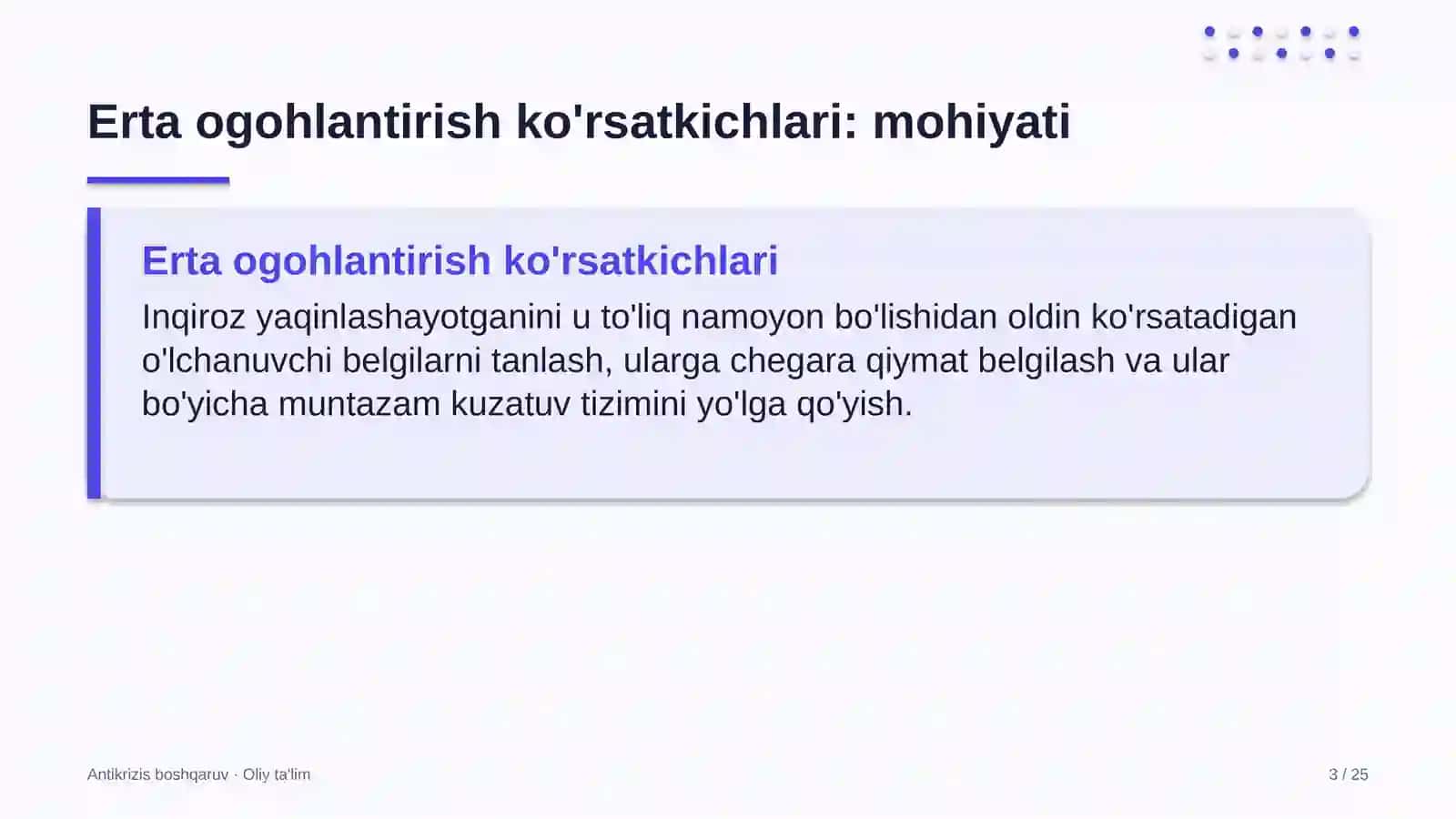 Beton zavodlarida erta ogohlantirish ko'rsatkichlarini belgilash 3