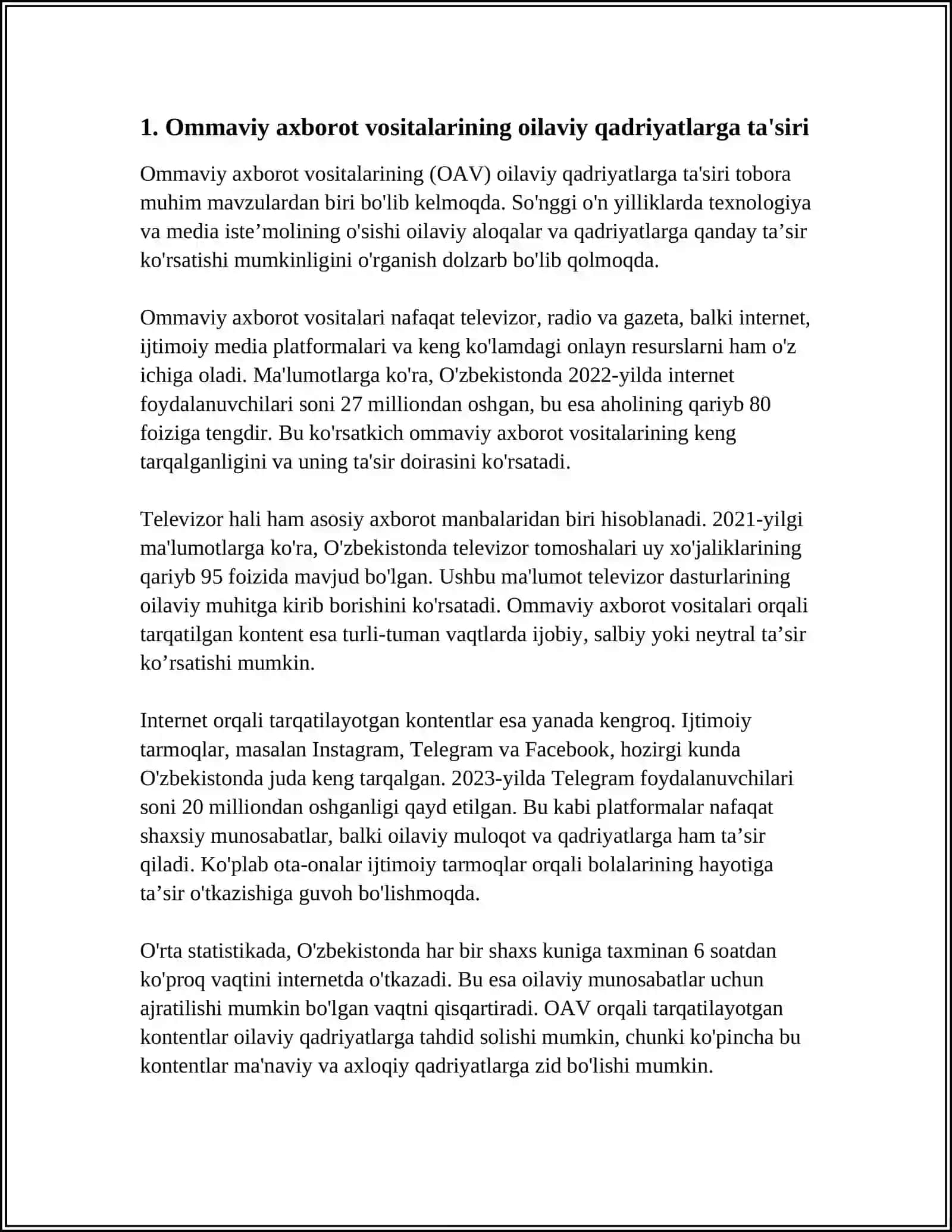 OMMAVIY AXBORAT VOSITALARI OILA KUSHANDASI SLAYD TAYYORLASH KERAK 3