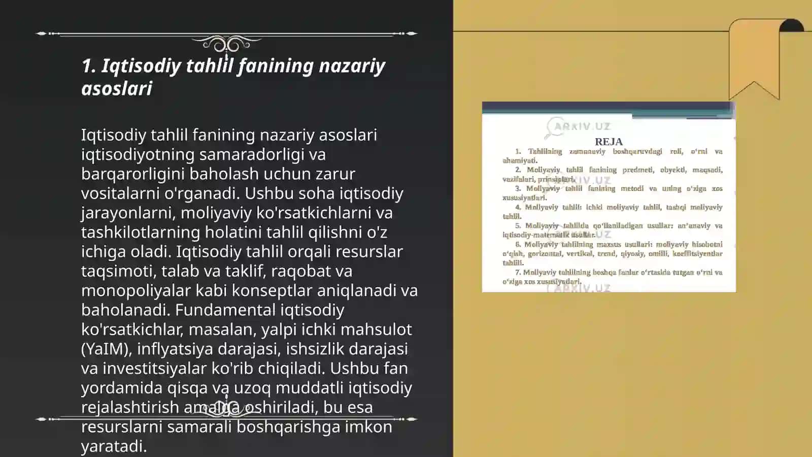 Iqtisodiy tahlil fanining nazariy asoslari 3