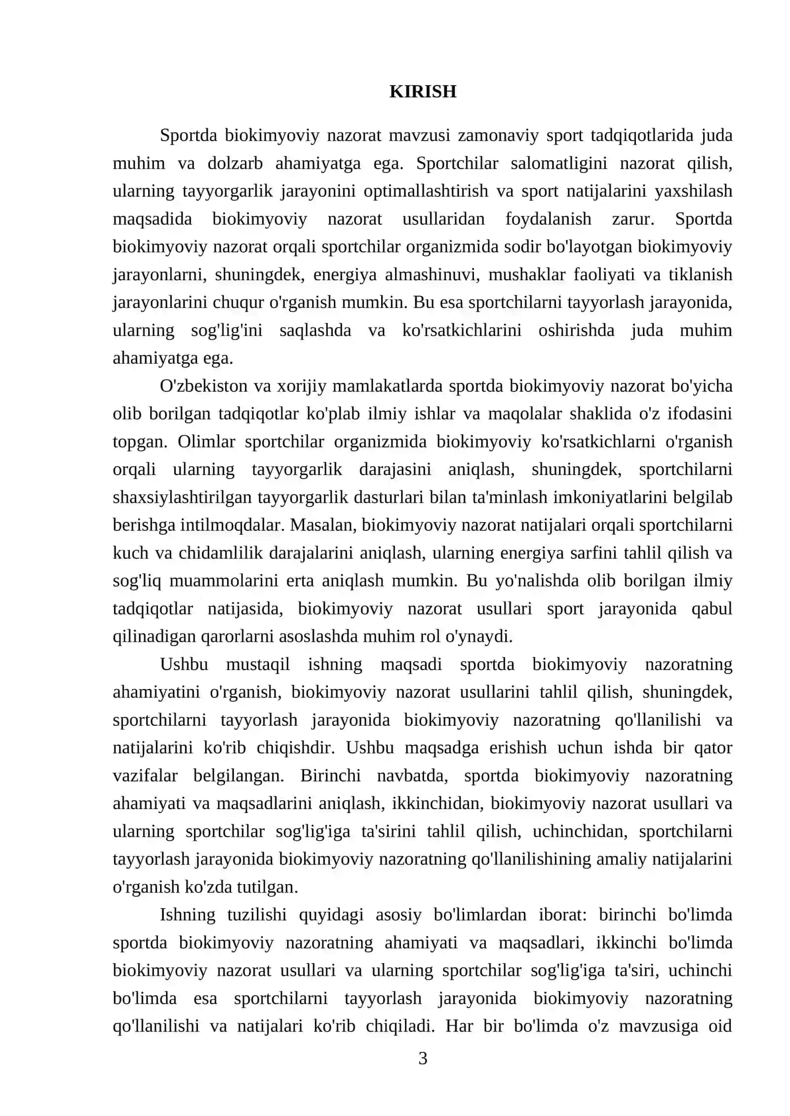 Sportda biokimyoviy nazorat 3