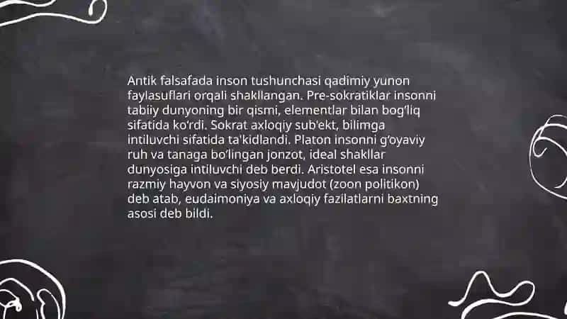 Antik falsafada inson 3