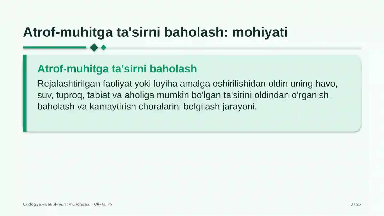 elektr montaj ishlarida atrof muhitga ta'sirni baholash 7572 3