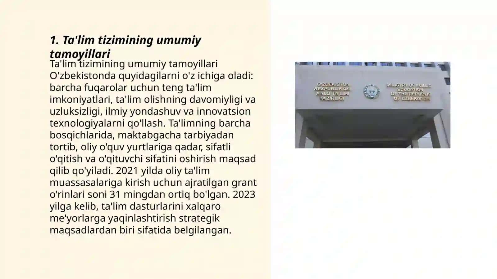 Ta'lim tizimining umumiy tamoyillari 3