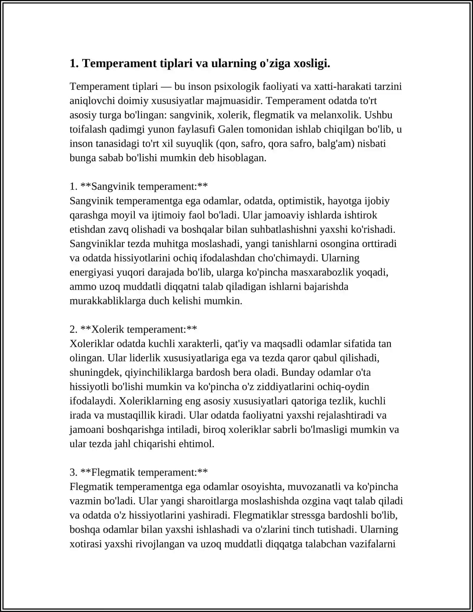 EHTIYOJLAR FAOLLIKNING MANBAI SIFATIFA.TEMPERAMENT TIPIGA MOS JUFT TANLASH-OILAVIY MUNOSABATLAR MUSTAHKAMLIGINI OMILI SIFATIDA 3