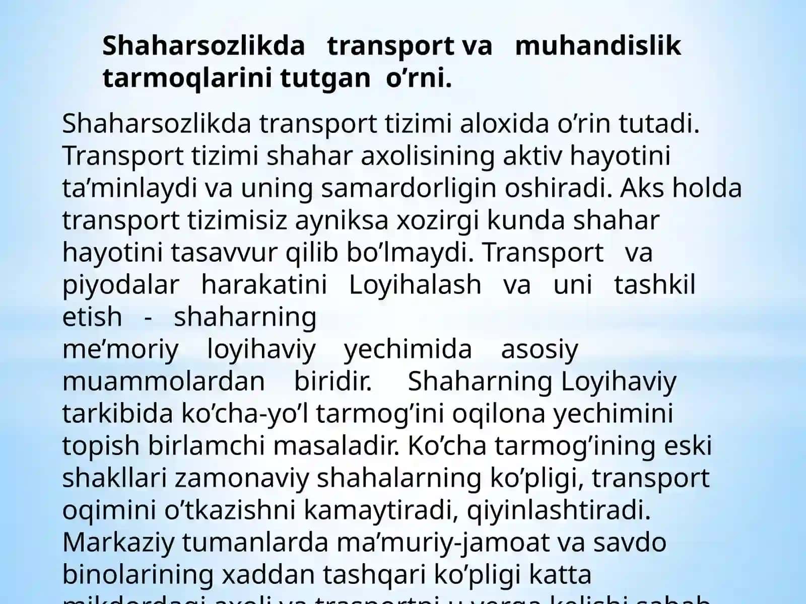 Hududni muxandislik tashkil etish va transport.pptx 3