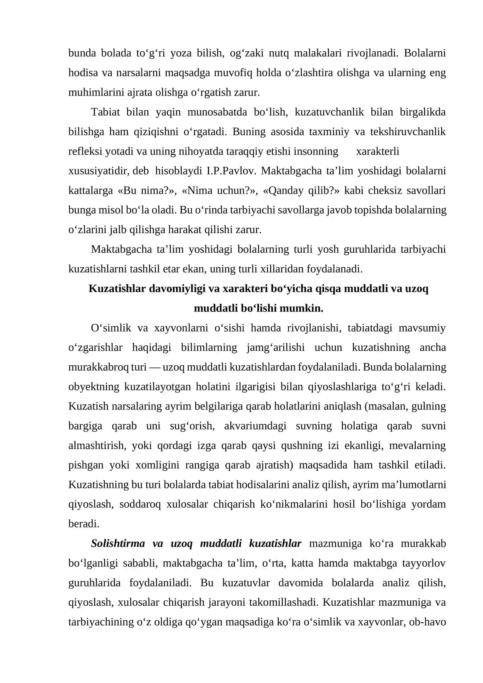 Bolalarni tabiat bilan tanishtirish metodlari (3-Amaliy mashg‘ulot) 3