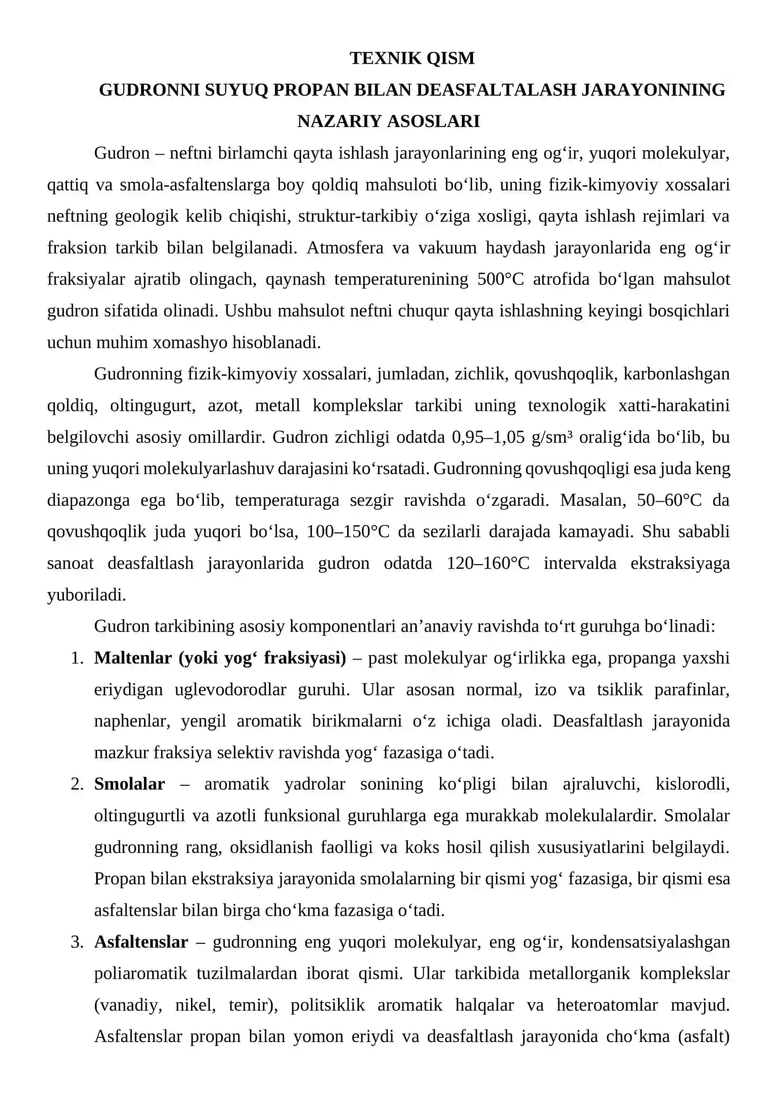 Suyuq propan bilan deasfaltlash apparati 3
