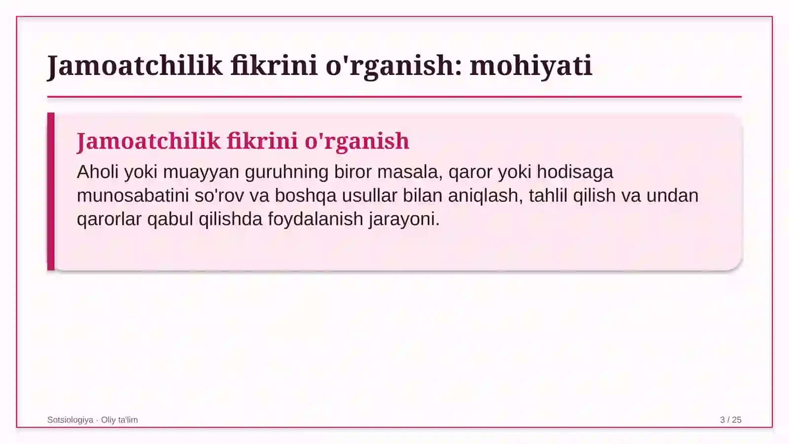 ta'lim tizimida jamoatchilik fikrini o'rganish 3377 3