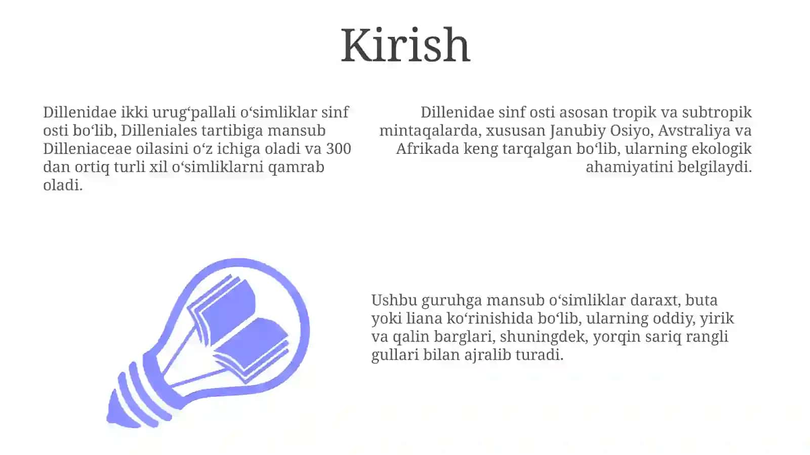 Dillineyakabilar kichik ajdodi dillenidae 3