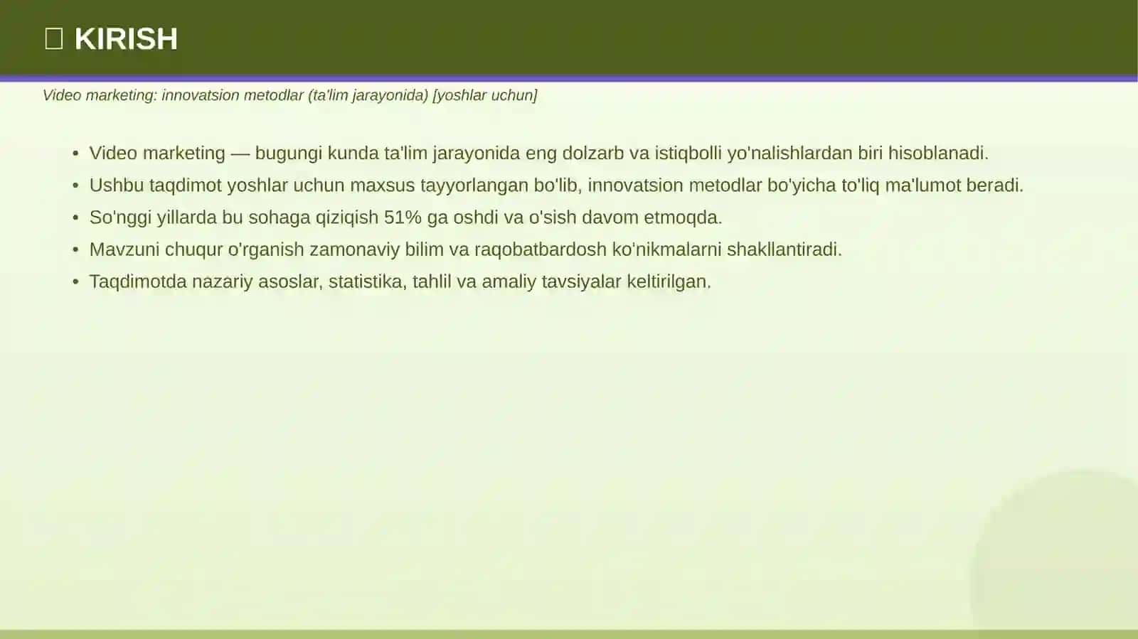 Video marketing: innovatsion metodlar (ta'lim jarayonida) [yoshlar uchun] 3