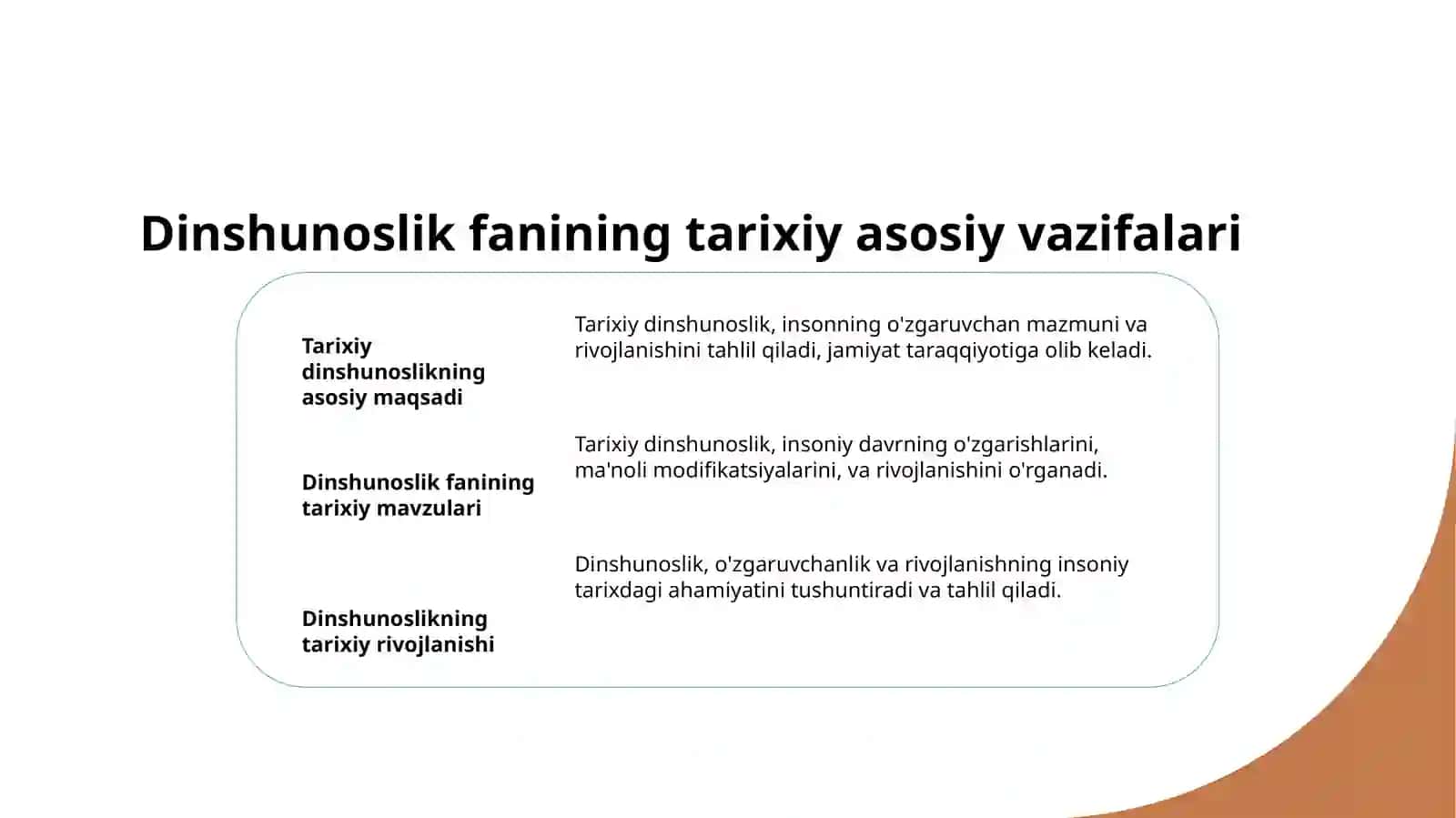 Dinshunoslik fanining predmeti va funksiyalari 3