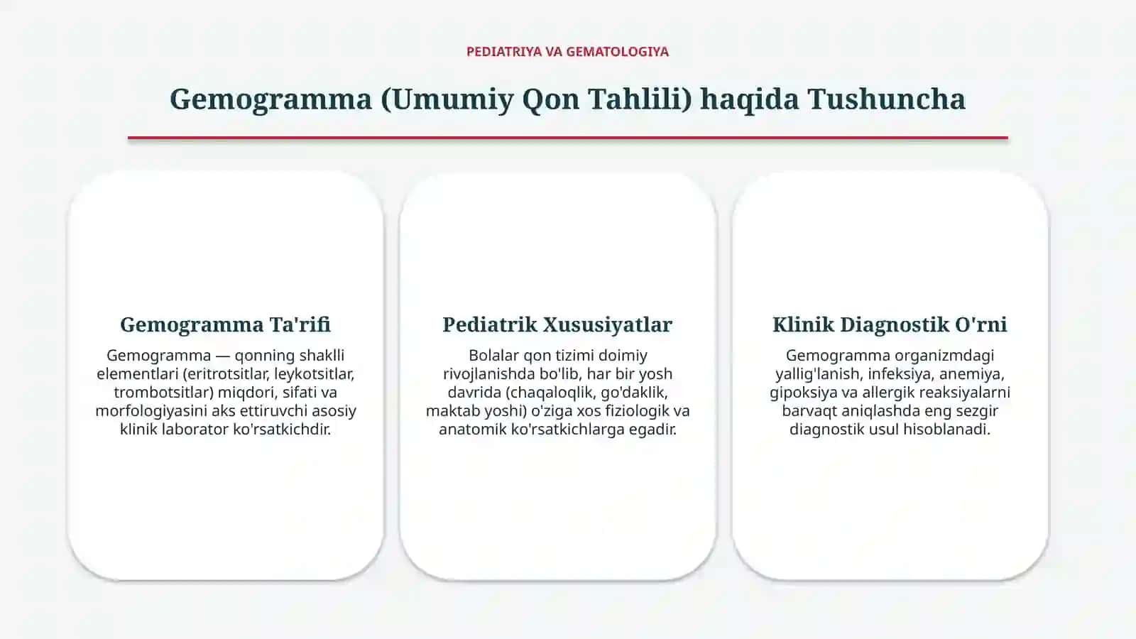 Har xil yoshdagi bolalarda gemogramma — 15 slayd 3