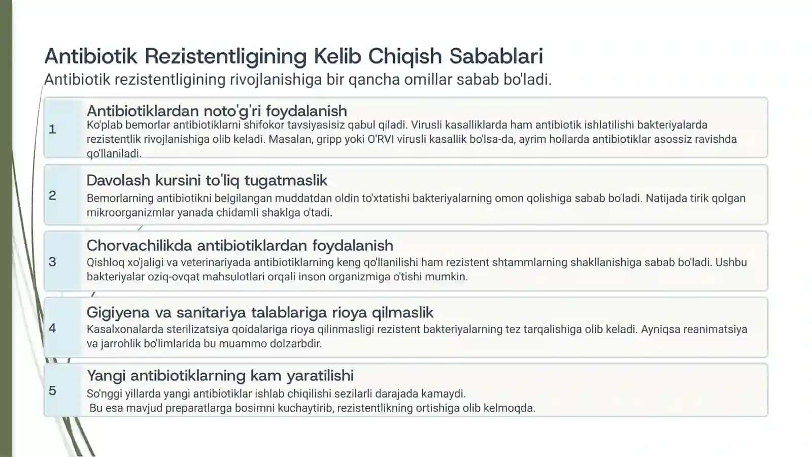 Antibiotiklar rezistentligi va unga qarshi kurashning zamonaviy usullari 3