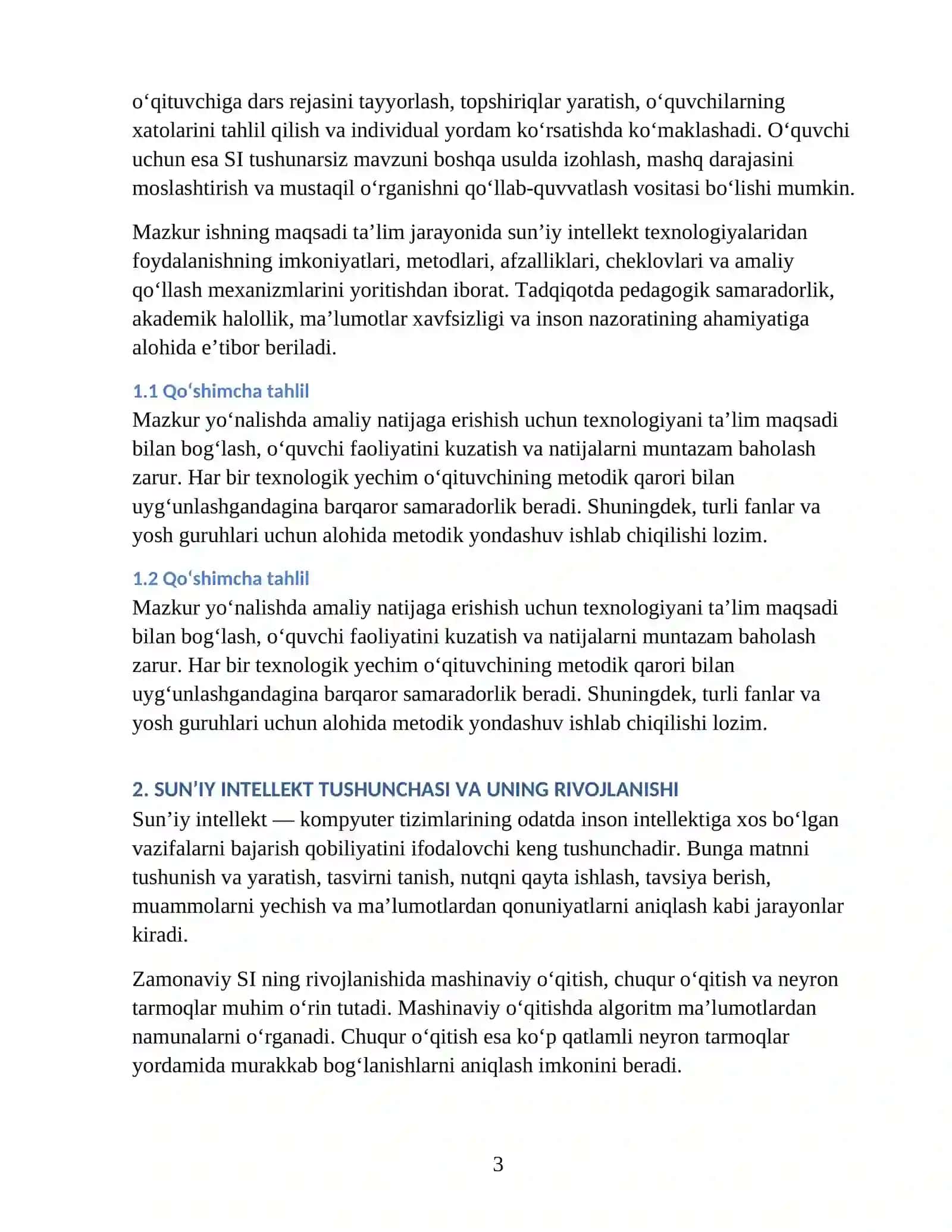 Ta’lim jarayonida sun’iy intellekt texnologiyalaridan foydalanish 3