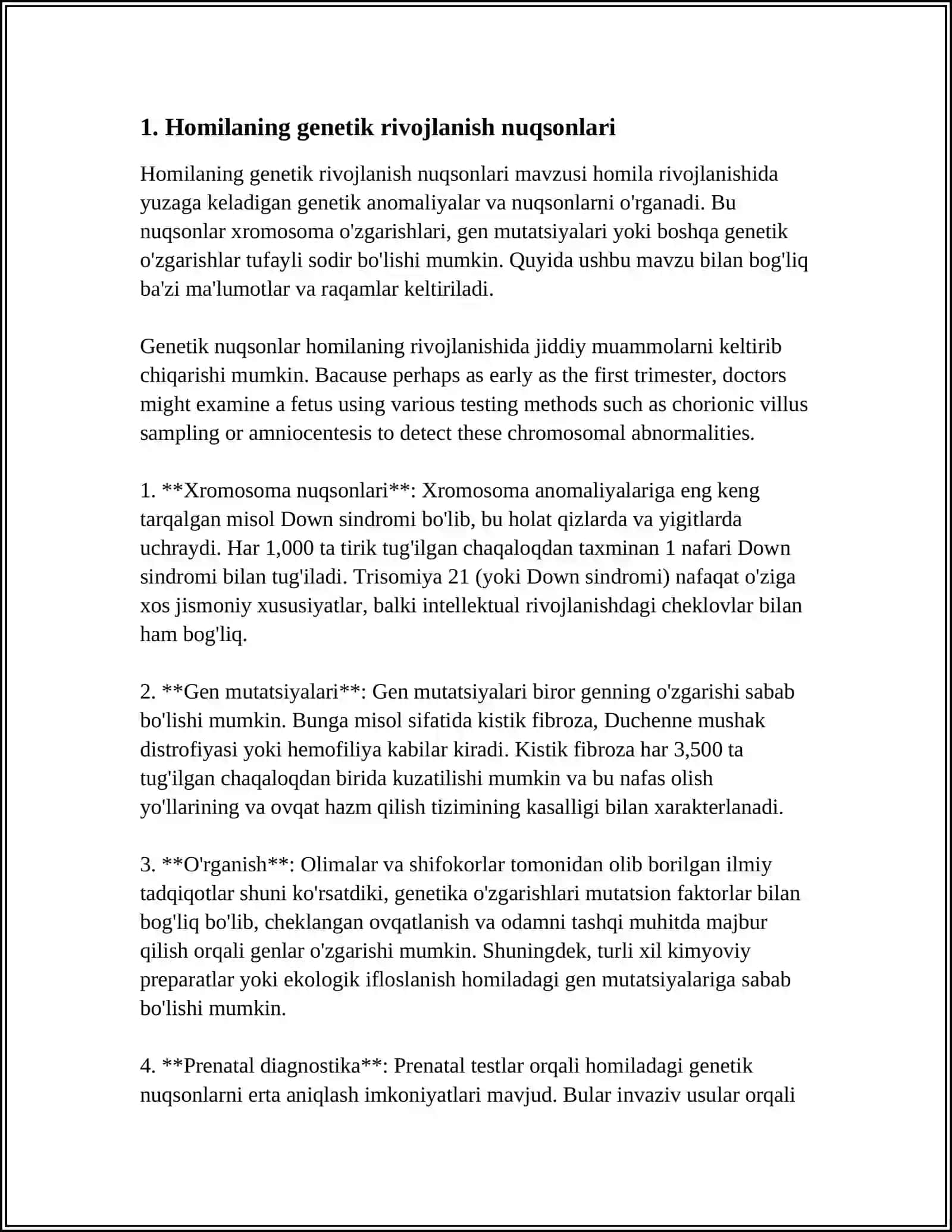 ONA QORNIDA HOMILA RIVOJLANISH PATOLOGIYASI 3