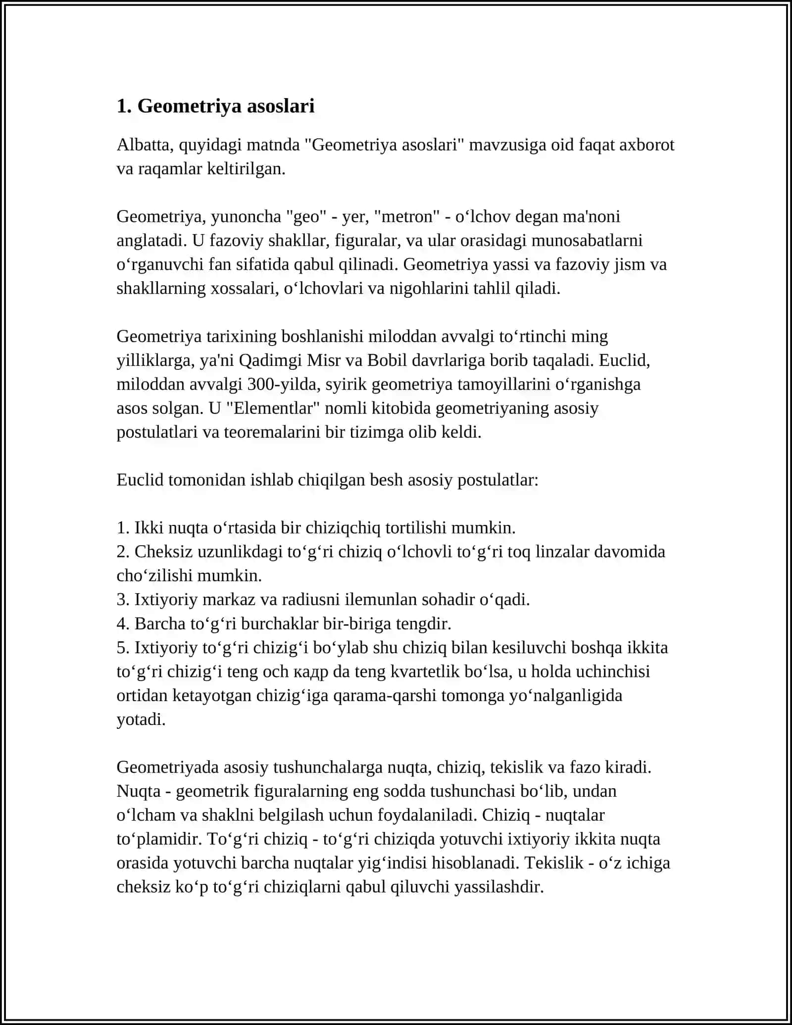 Geometriya asoslari 3