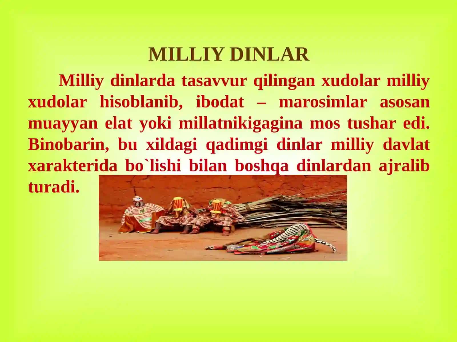MILLIY DINLAR 3