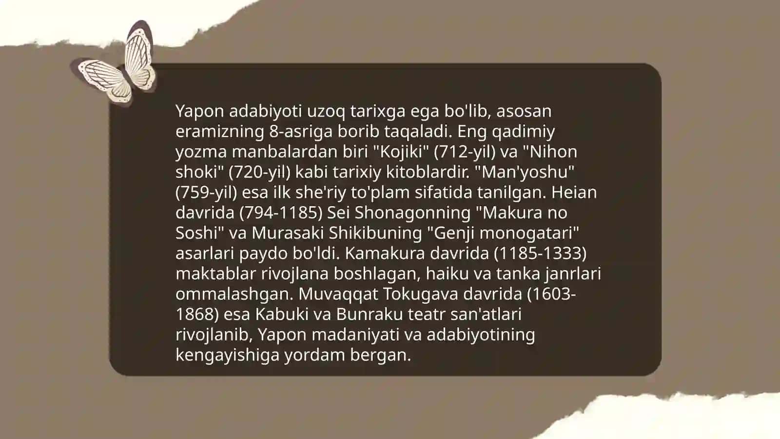 Yapon adabiyoti tarixi 3