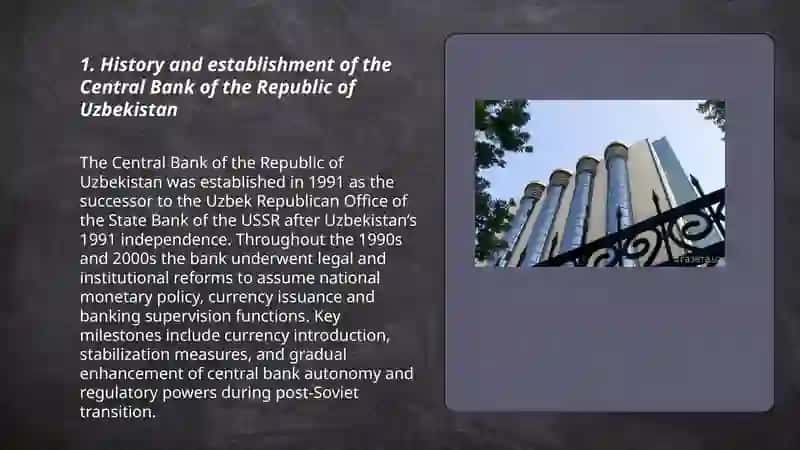 History and establishment of the Central Bank of Uzbekistan 3