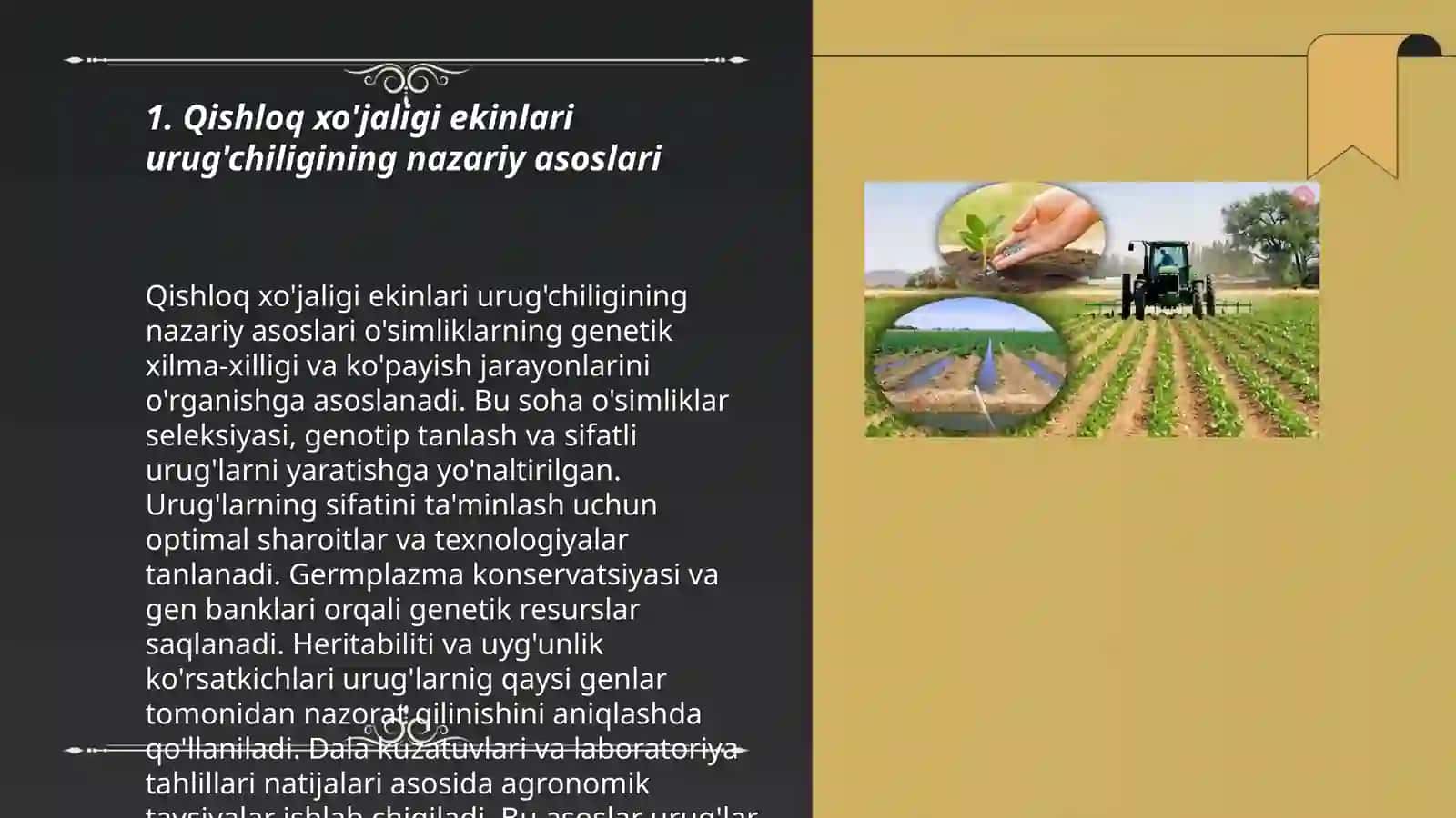 Qishloq xo'jaligi ekinlari urug'chiligining nazariy asoslari 3