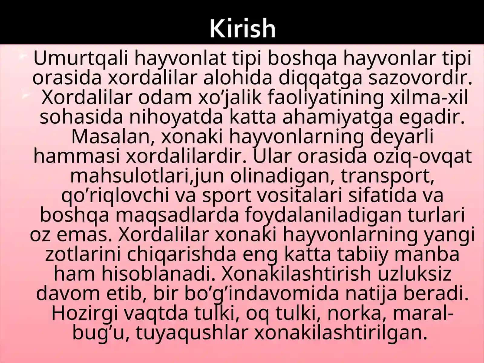 Zoologiyadan fanidan KURS ISHI 3
