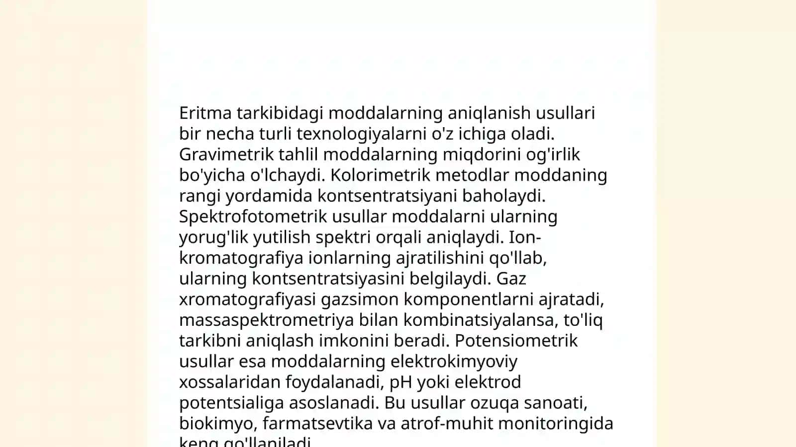 Eritma tarkibidagi moddalarning aniqlanish usullari 3