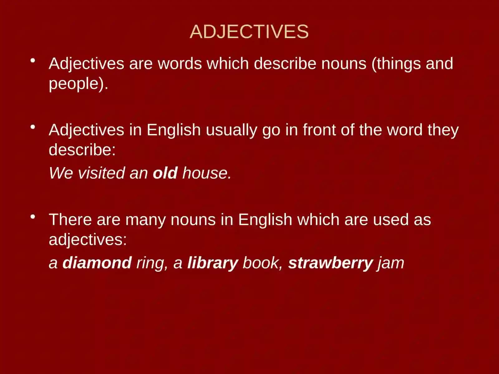 ADJECTIVES 3