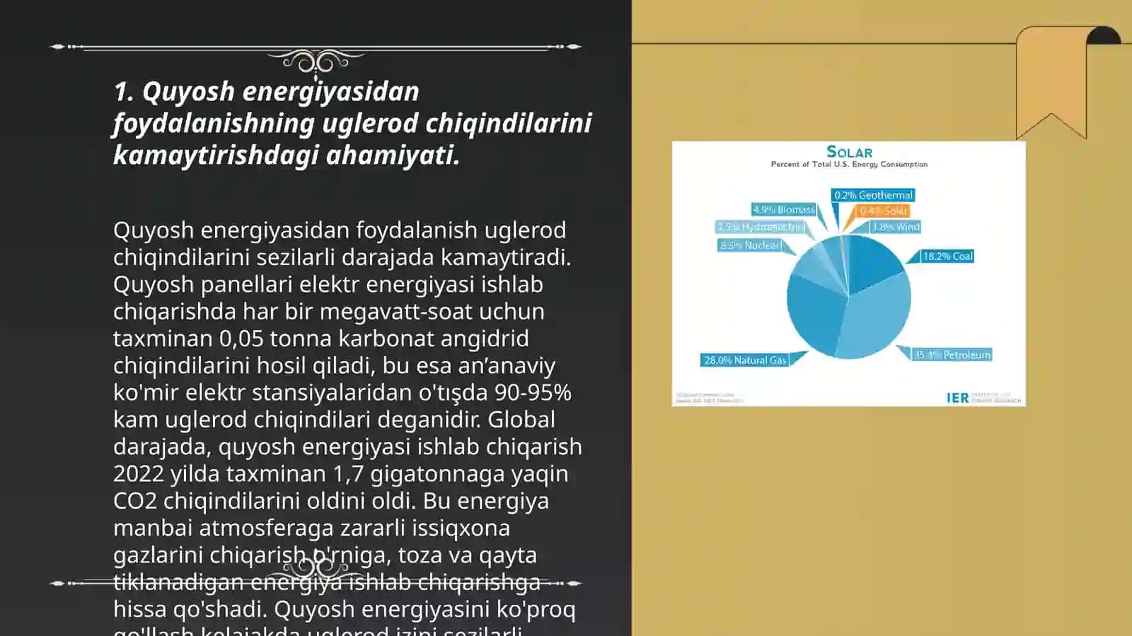 Quyosh, shamol, gidro va geotermal kabi energiya texnologiyalari 3