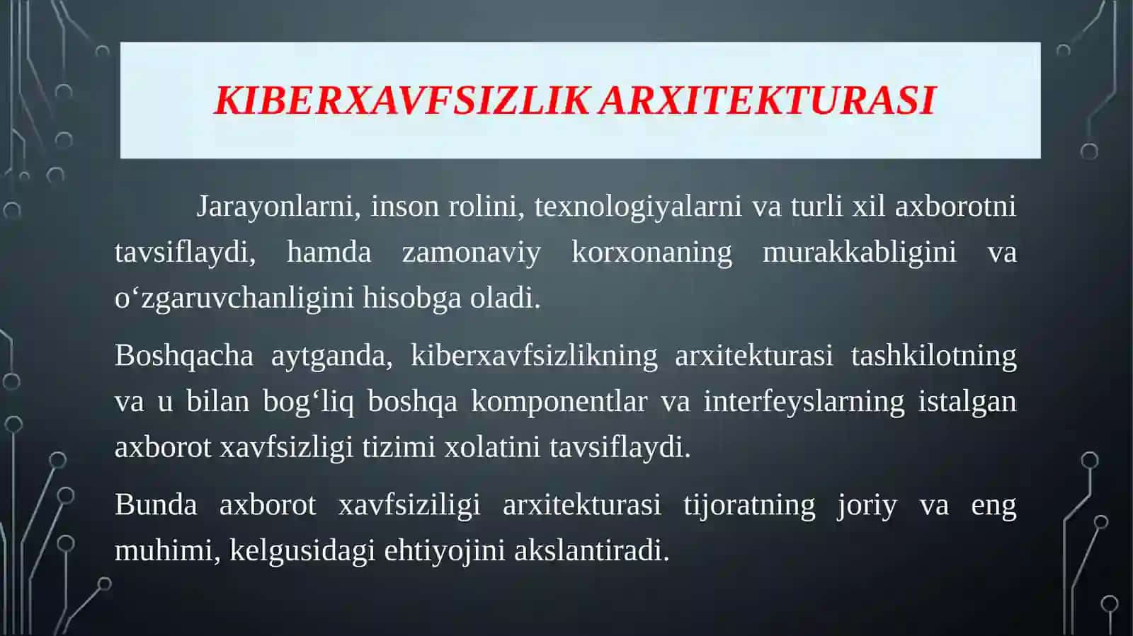 Kiberxavfsizlik arxitekturasi, strategiyasi va siyosati 3