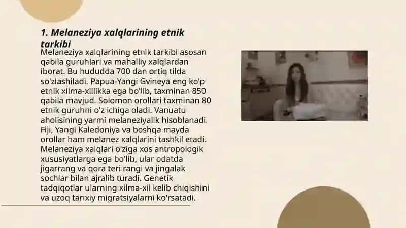 Melaneziya va Yangi Gvineya xalqlari etnologiyasi 3