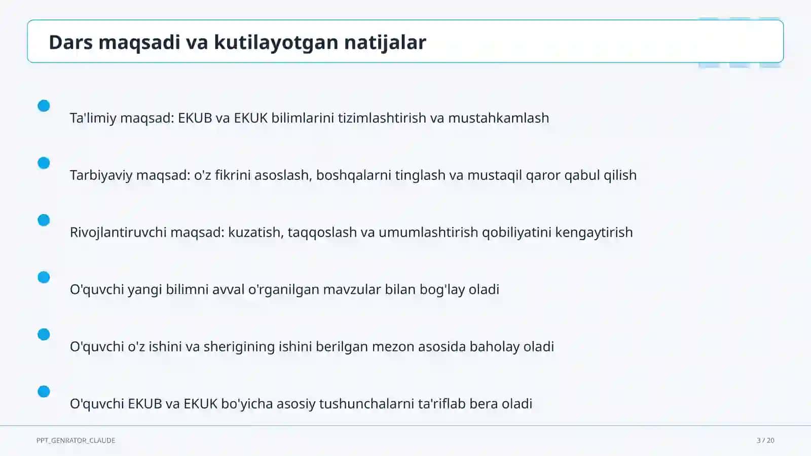 EKUB va EKUK (5-sinf) Matematika (5-6) 3