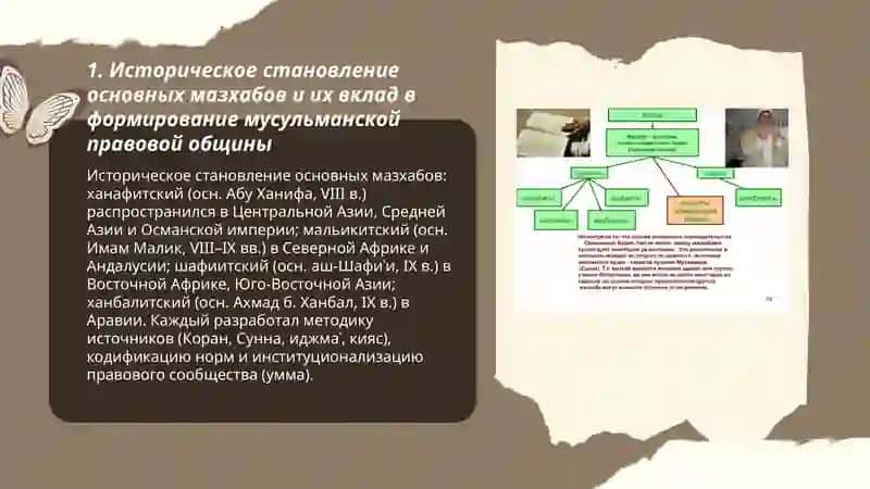 Роль мазхабов в формирование мусульманской общины права 3