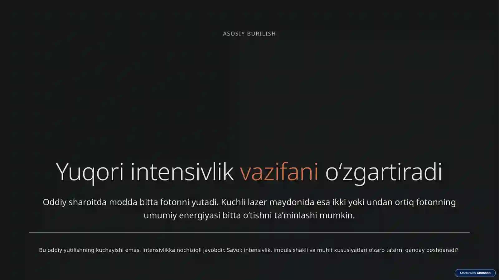 NOLINEAR OPTIKA · ILMIY SEMINAR 3