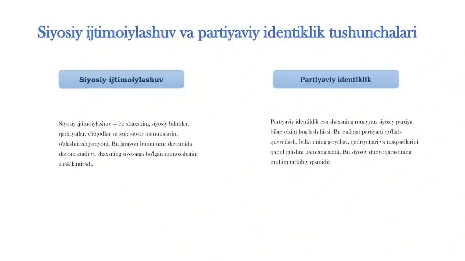 Siyosiy ijtimoiylashuv jarayonida partiyaviy identiklikning shakillanishi 3
