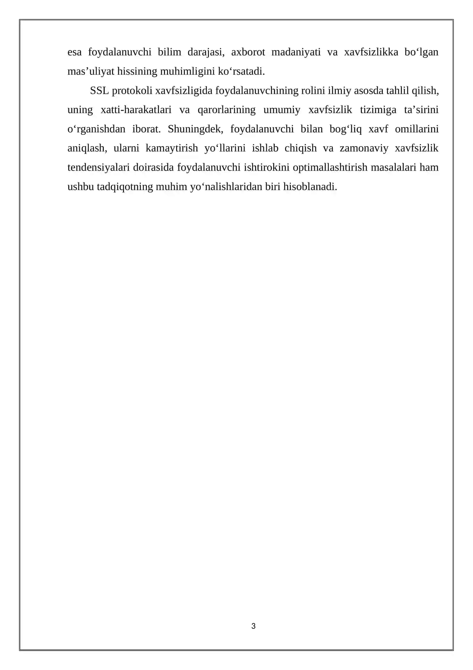 SSL (Secure Sockets Layer) PROTOKOLI XAVFSIZLIGIDA FOYDALANUVCHINING AHAMIYATI 3