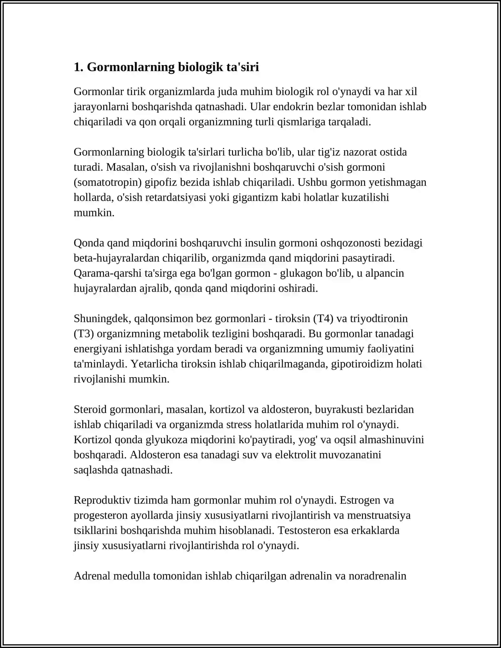 BIOKIMYOVIY JARAYONLARDA GORMONLAR BOSHQARUVI 3