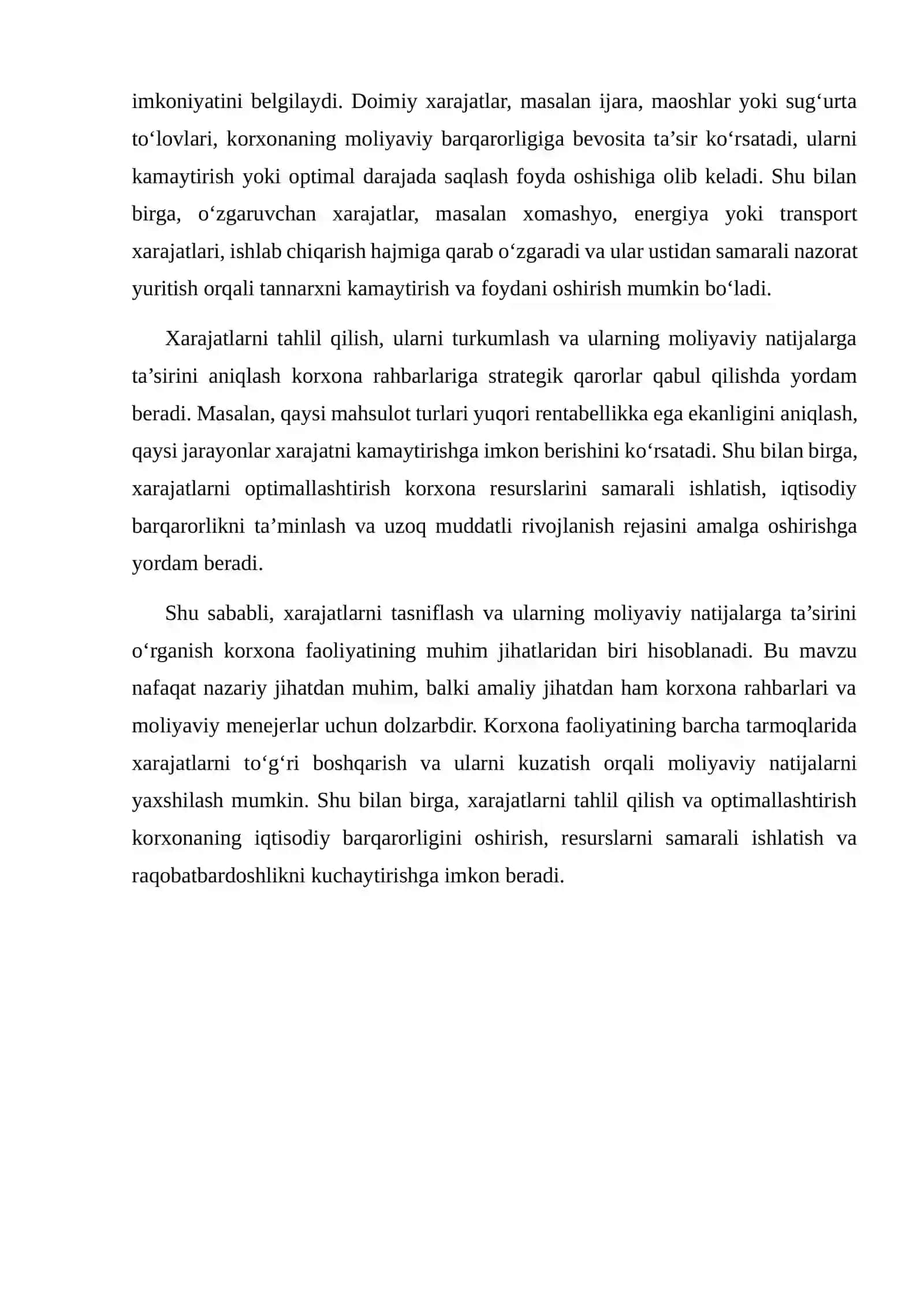 XARAJATLARNI TASNIFLASH VA MOLIYAVIY NATIJALARGA TA’SIRI 3