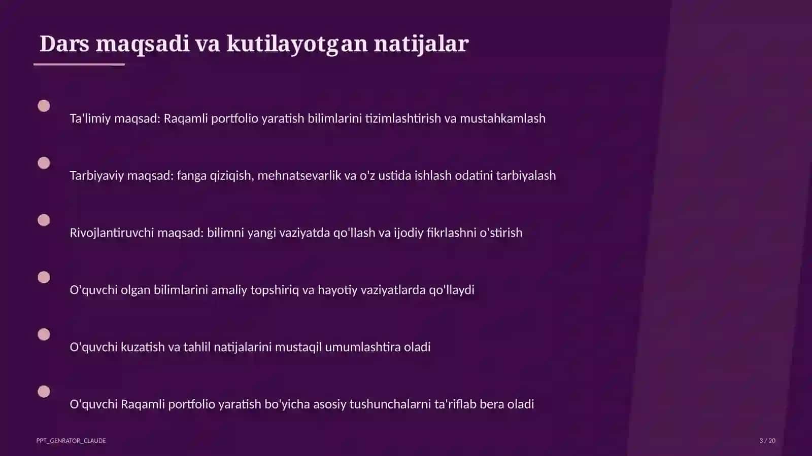 Raqamli portfolio yaratish 3