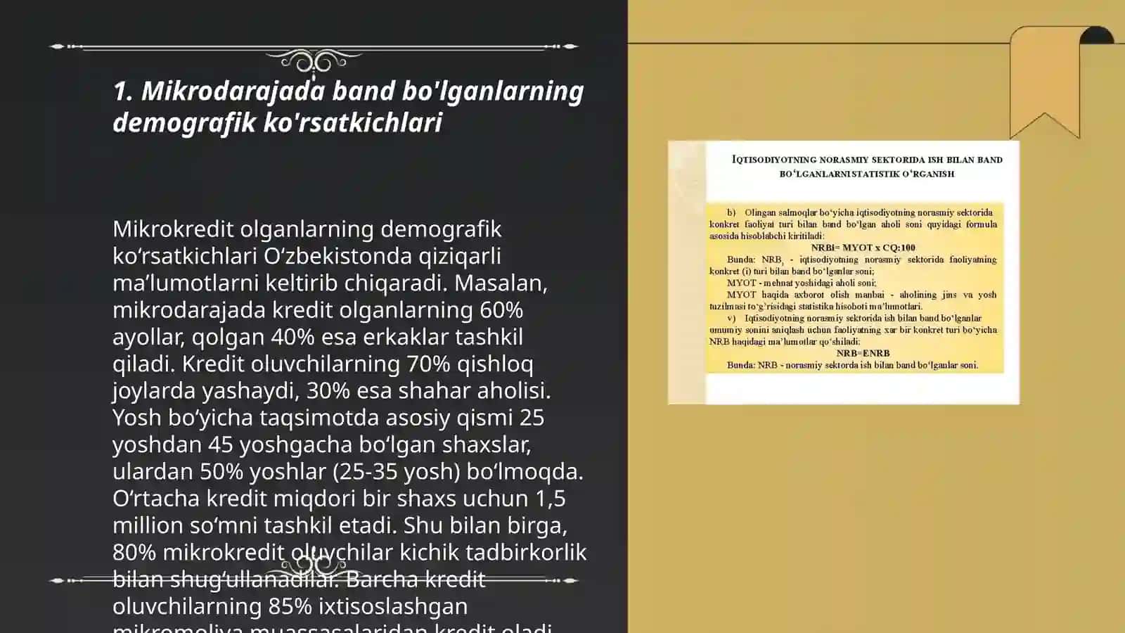 Mikrodarajada band bo'lganlarni statistik o'rganish 3