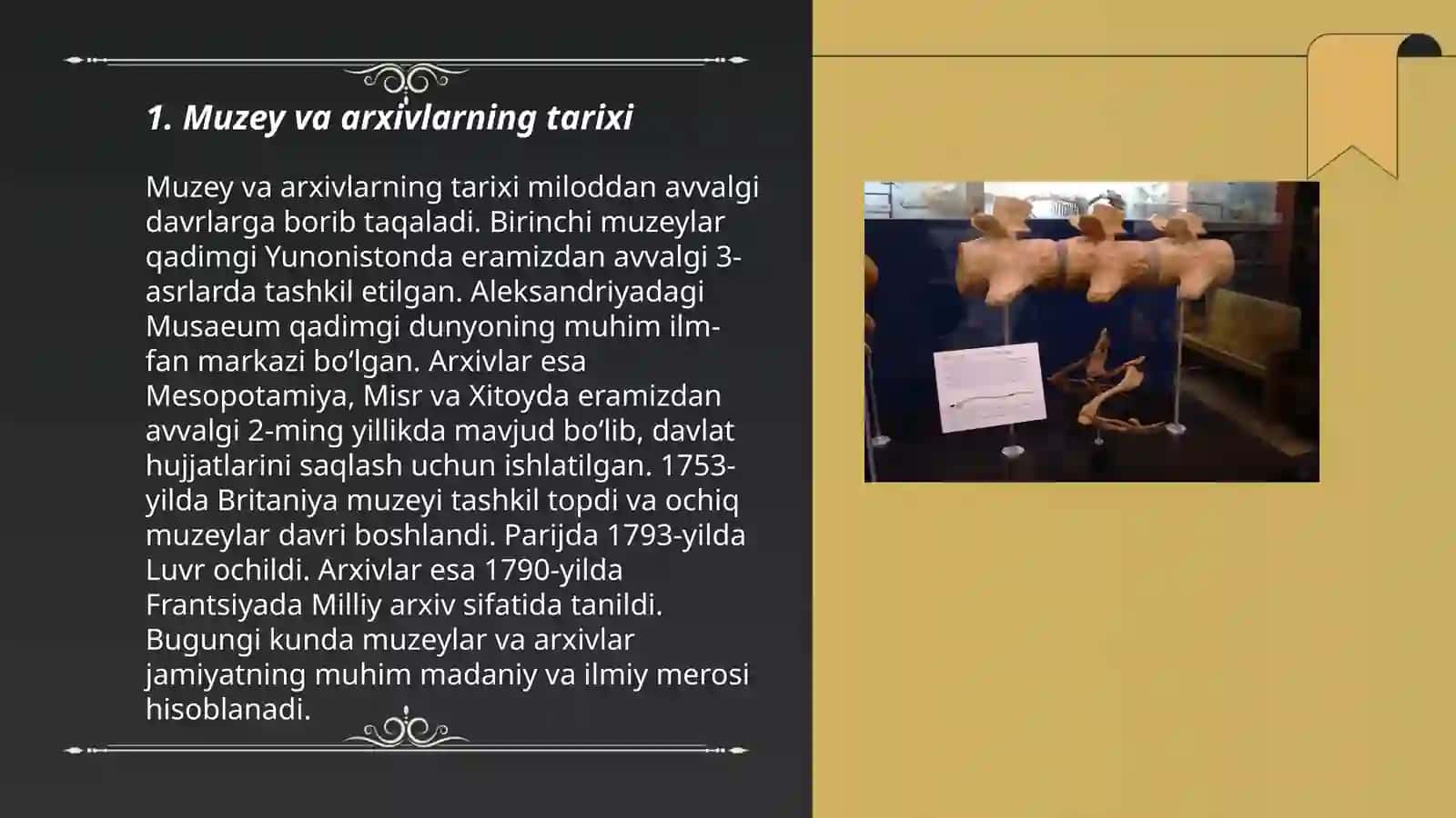 Muzey va arxivlarning faoliyati 3