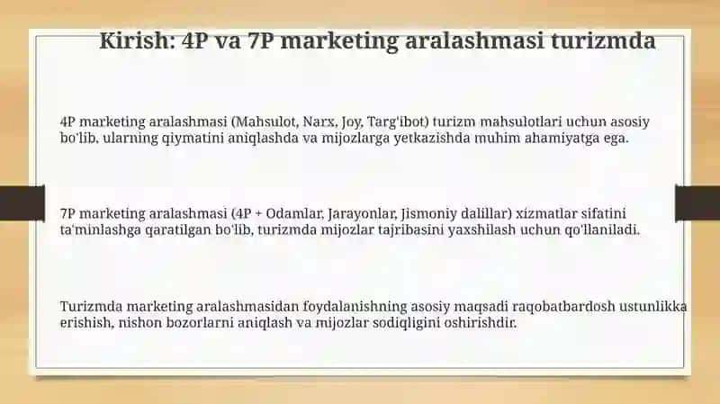 4P va 7P marketing turizm 3