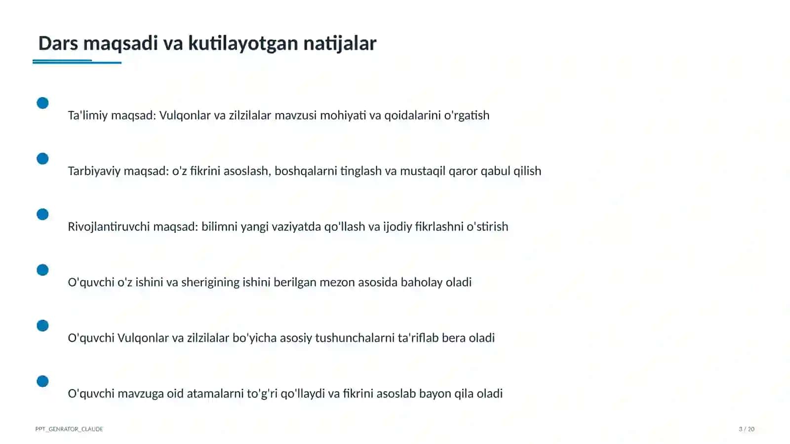 Vulqonlar va zilzilalar (5-sinf) 3