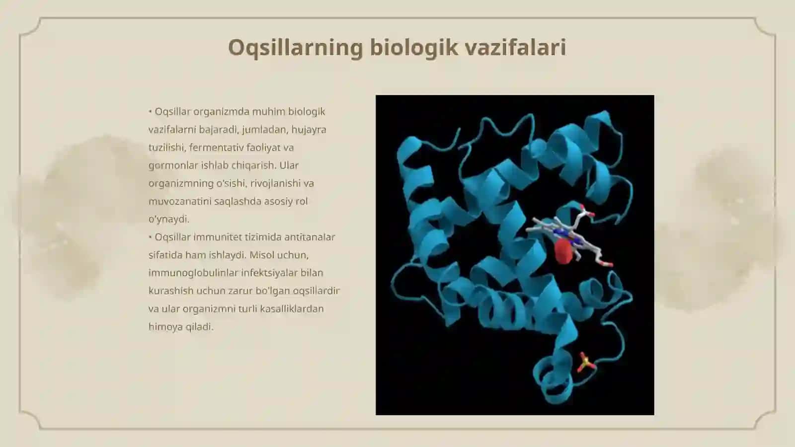 Oqsillarning Klassifikatsiyasi 3