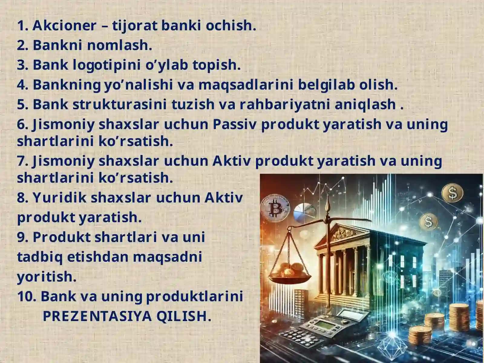 Bank va moliya bozorlarifaniniINTERAKTIV METODLAR ORQALI O’RGANISH 3