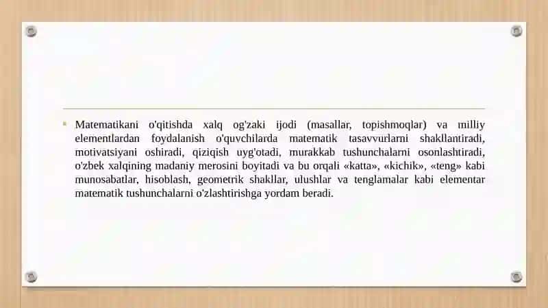 Matematikani o‘qitishda xalq og‘zaki ijodi va milliy elementlardan foydalanish 3