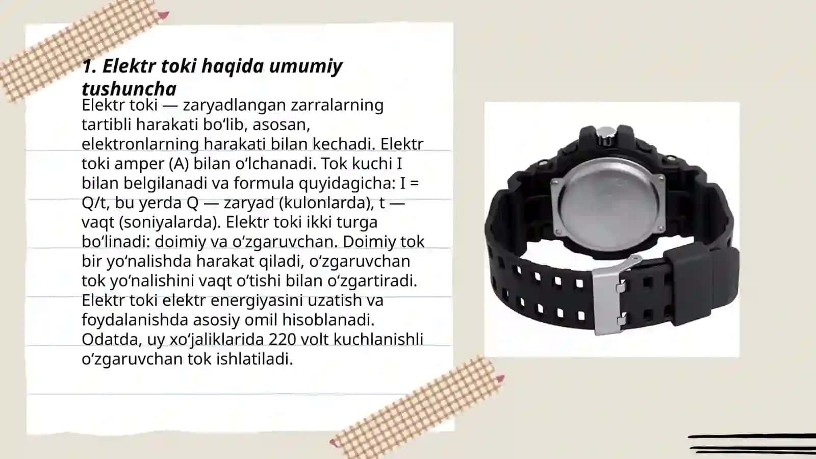 Elektr toki haqida umumiy tushuncha 3