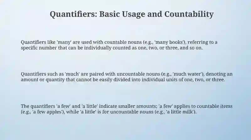Grammatical function of some, any, much, many, a few, a little, a lot of, a lot 3