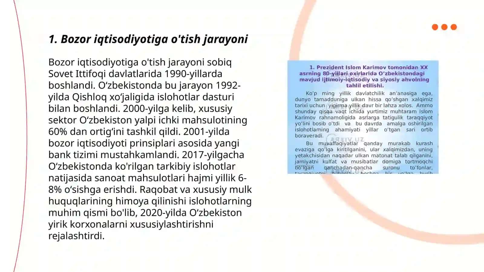 Bozor iqtisodiga o'tishning asosiy tamoyillari 3